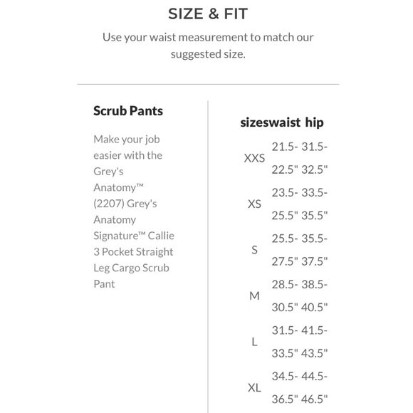 Grey’s Anatomy NWT by Barco Signature - 3 Pocket Scrub Set-Medical Pants and Top - Picture 11 of 16